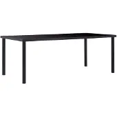 vidaXL Esstisch Schwarz 200 x 100 x 75 cm Verre à cur