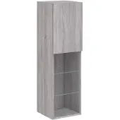 vidaXL Armoire TV avec lampes LED Gris Sonoma 30,5x30x102 cm