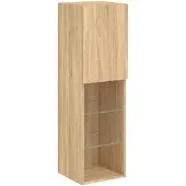 vidaXL Armoire TV avec lampes LED Chêne Sonoma 30,5x30x102 cm