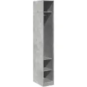 vidaXL Armoire gris béton 30x50x200 cm Bois composite