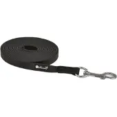 Petlando Laisse à pister Trekking 15mm pour chiens Noir 10 m (10, Chien, Promenade)