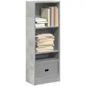 vidaXL Bibliothèque gris béton 40x24x109 cm bois d'ingénierie