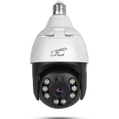 LTC Caméra rotative Internet Prise IP E27 IP65 PTZ 5Mpix 230V SMART LTC VISION, Caméra réseau, Noir, Blanc