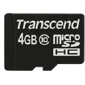 Transcend TS4GUSDC10 mémoire flash 4 Go MicroSDHC NAND Classe 10