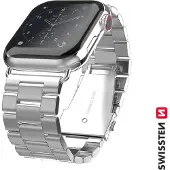 Swissten - Bracelet en métal pour Apple Watch 38-41 mm (argent)