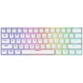 Savio WHITEOUT X2 RED clavier universel USB QWERTY US International Blanc