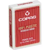 Copag 100% plastique Cartes de poker Jumbo Index rouge
