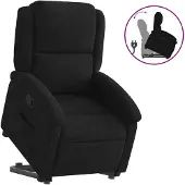 vidaXL Fauteuil relax releveur noir velours