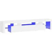 vidaXL Armoire TV avec lampes LED blanc 200x36,5x40 cm