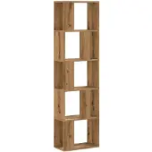 vidaXL Bibliothèque 5 niveaux chêne artisanal bois ingénierie