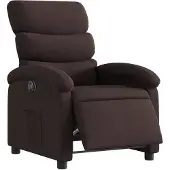 vidaXL Fauteuil relax électrique brun foncé Tissu