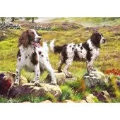 Sonstige Verlage Puzzle de 1 000 pièces « Spaniels on the Moor »