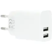 Ginza.se Chargeur GEAR 220V 2xUSB-A (2 ports), Chargeur USB, Blanc