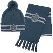 Harry Potter Unisexe, Écharpe, HARRY POTTER - Set Bonnet Pompon + Echarpe - Serpentard - Enfants, Vert