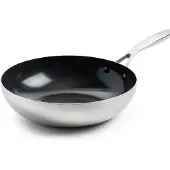 Greenpan poêle wok Geneva - Acier inoxydable - ø 28 cm / 3.6 litres - Revêtement antiadhésif en céramique