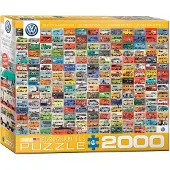 Eurographics Puzzle Volkswagon Groovy Bus Collage 2000 pieces