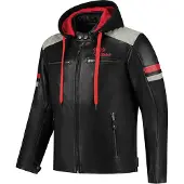 Rusty Stitches Jari Hooded V2 Blouson en cuir de moto