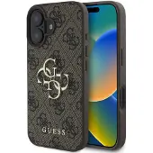 GUESS Coque 4G Metal Logo Backcover Apple iPhone 16 - Marron