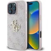 GUESS Coque 4G Metal Logo Backcover Apple iPhone 16 Pro - Rose