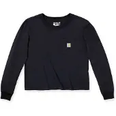 Carhartt Lightweight Pocket Long Sleeve T-shirt Noir L Femme