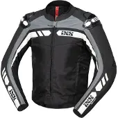 IXS RS-500 1.0 Veste Moto Cuir Textile Noire Grise Blanche Taille 50