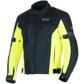 GMS Lagos Veste Moto Textile Noire Jaune Imperméable Taille S