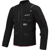 Ixon M-Skeid Noir Bright Rouge Blouson Moto Textile Taille L