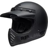 Bell Moto-3 Classic, casque à croix ,Noir Mat/Noir ,XL