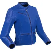 Segura Blouson en cuir Curve pour femme, bleu, 38