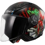 LS2 OF616 Airflow II Happy Dreams Mat Noir Casque Jet Taille S