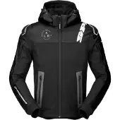 Spidi Sweat à capuche Warrior pour moto, noir/blanc, 2XL