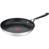 Tefal Jamie Oliver E31404, Poêle à frire multi-usages, Acier inoxydable, Acier inoxydable, Titane, Thermo-Spot, Céramique, Gaz, Halogène, Induction, Plaque de cuisson uniforme