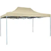 vidaXL Tente pliante Pop-Up 3x4,5 m blanc crème