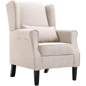 vidaXL Fauteuil beige tissu
