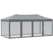 vidaXL Tente de réception pliante avec parois latérales anthracite 3x6 m