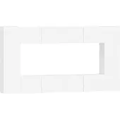 vidaXL Ensemble de 8 meubles TV blanc en bois composite