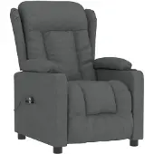 vidaXL Fauteuil relax électrique gris foncé Tissu