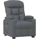 vidaXL Fauteuil relax électrique gris foncé Tissu