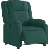vidaXL Fauteuil relax électrique vert foncé Tissu