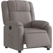 vidaXL Fauteuil relax électrique Tissu Taupe