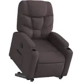 vidaXL Fauteuil relax avec releveur Tissu marron foncé
