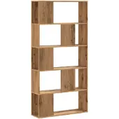vidaXL Bibliothèque 5 niveaux chêne artisanal bois ingénierie