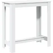 vidaXL Table de bar blanche 102x50x103,5 cm Bois composite