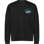Lee Hommes, Pull-over, Sweat-shirt noir zippé pour hommes, Noir, (M)