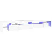 vidaXL Armoire TV avec lampes LED blanc 290x36,5x40 cm