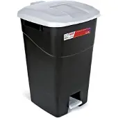 OEM Poubelle de 60 litres avec pédale, noir et vert