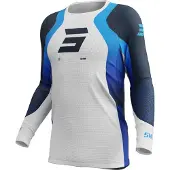Shot Aerolite Ultra Long Sleeve Jersey Blanc,Bleu M Homme