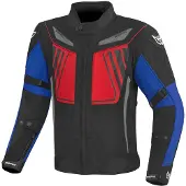 Berik Nardo Evo Black Red Blue Waterproof Textile Motorcycle Jacket Taille 50