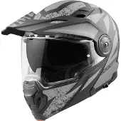 Bogotto FG-102 Safari Fiberglass Enduro Casque Noir Gris Taille S