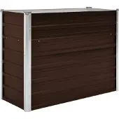 vidaXL Lit surélevé de jardin brun 100 x 40 x 77 cm Acier galvanisé